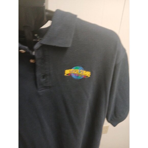 universal studios florida polo shirt mens size L short sleeve collared Black - Picture 2 of 7